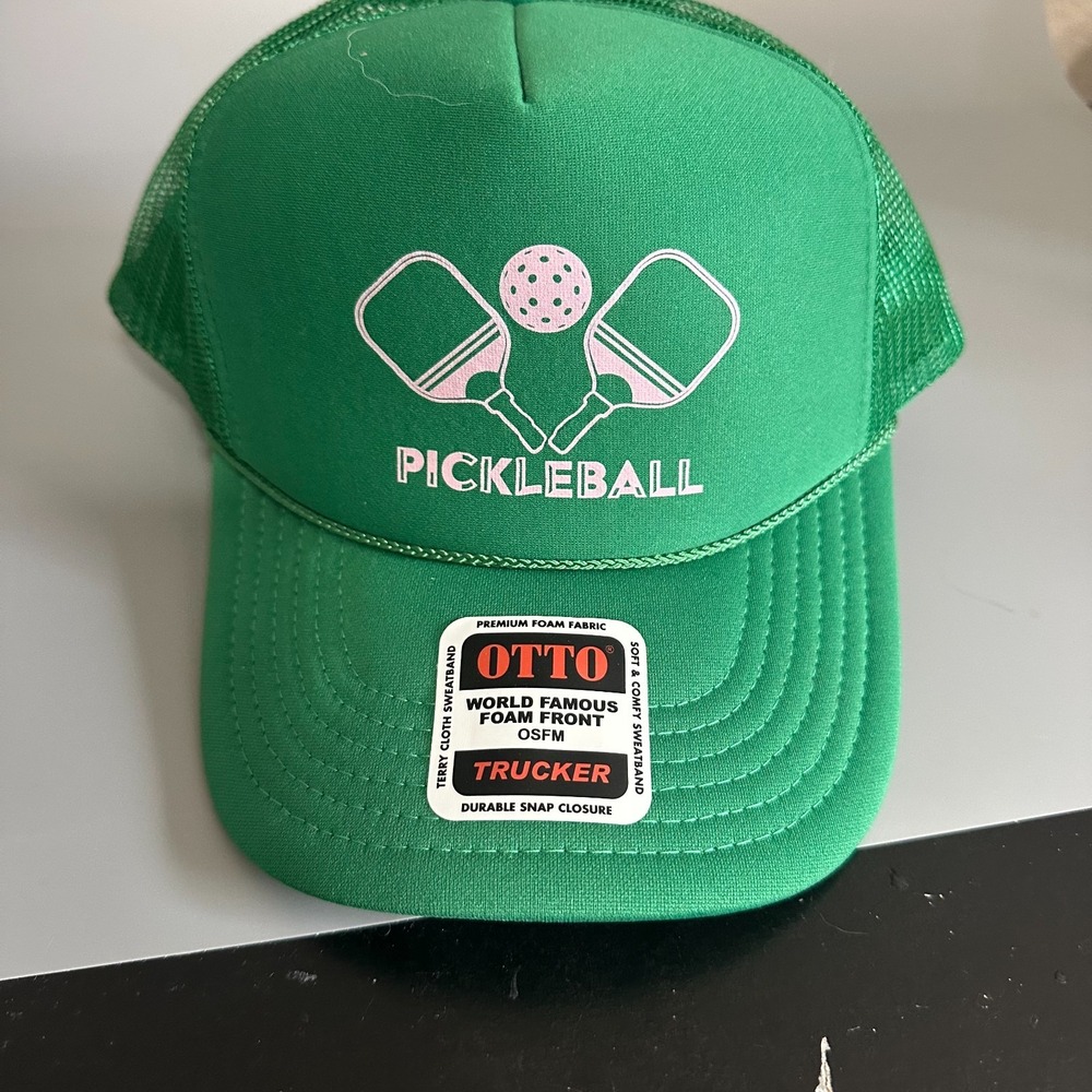 Otto Green Trucker Hat Mesh Back Snapback Cap Pickleball foam front one size NEW
